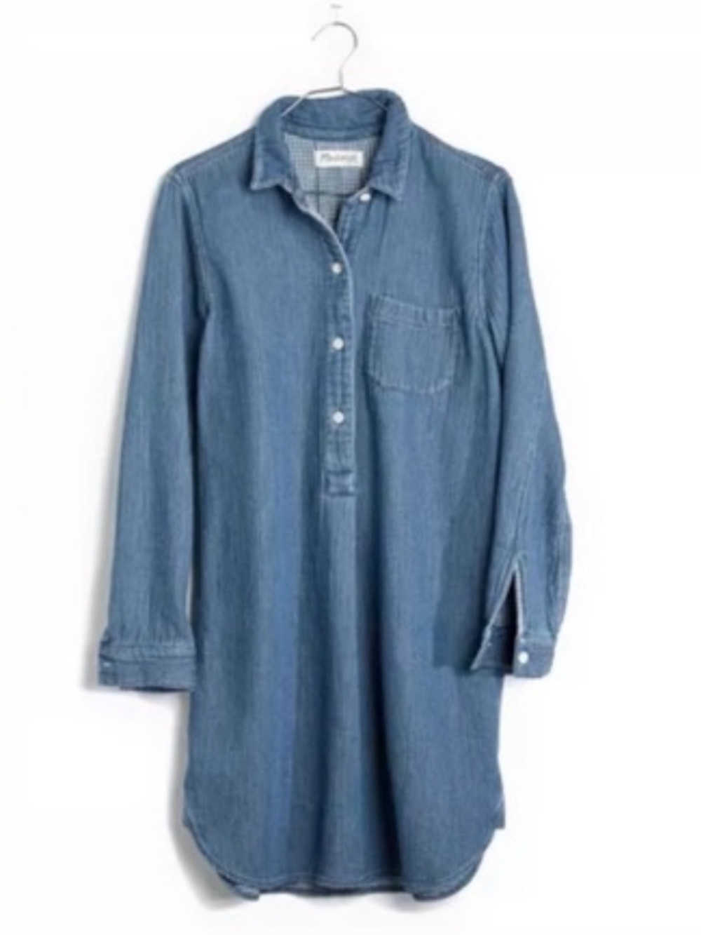 J. Crew Blue Denim Mini Shirt Dress